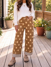 Load image into Gallery viewer, Polka Dot Ankle-Length Metal Button Casual Jeans

