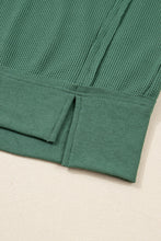 Load image into Gallery viewer, Raw Seam Patchwork Ribbed Drop Shoulder Sweatshirt
