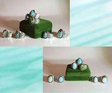 Load image into Gallery viewer, Handcrafted sterling silver and turquoise rings
