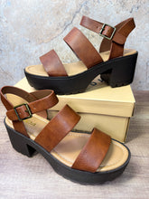 Load image into Gallery viewer, Rachel Statement Sandal in Cognac
