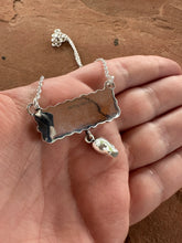 Load image into Gallery viewer, Sterling silver &amp; pink dream Mojave bar necklace
