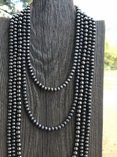 Load image into Gallery viewer, 6mm sterling silver Navajo pearl necklace
