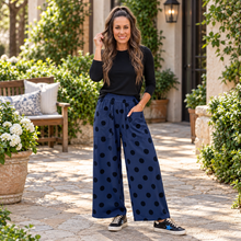 Load image into Gallery viewer, Polka Dot Wide Leg Elastic Waist Casual Pants
