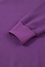 Load image into Gallery viewer, Raw Seam Patchwork Ribbed Drop Shoulder Sweatshirt
