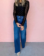 Load image into Gallery viewer, Mesh Bow Pattern Long Sleeve Top
