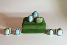 Load image into Gallery viewer, Handcrafted sterling silver and turquoise rings
