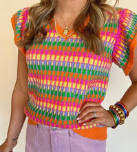 Load image into Gallery viewer, Multi Flutter Sleeve Knitted Sweater Top

