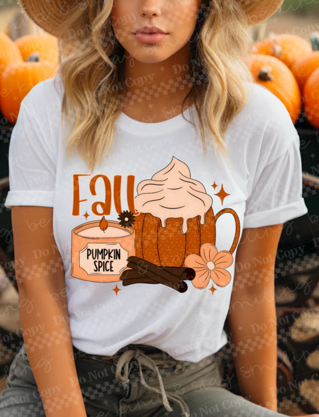 Fall candle & latte tee