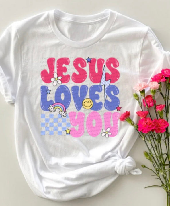 Jesus loves you tee