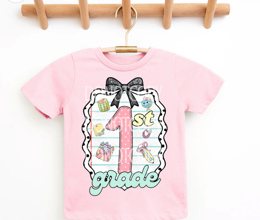 Frame with black bow youth tee