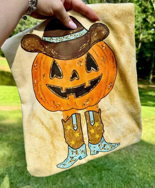 Cowboy pumpkin tee