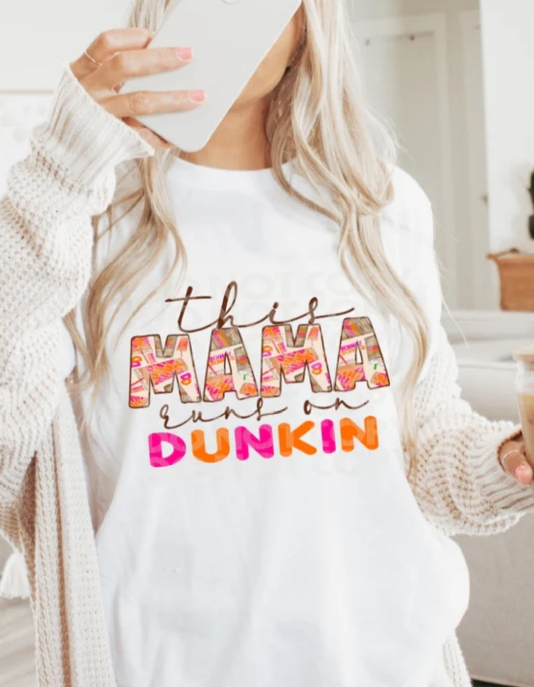 this mama runs on dunkin tee