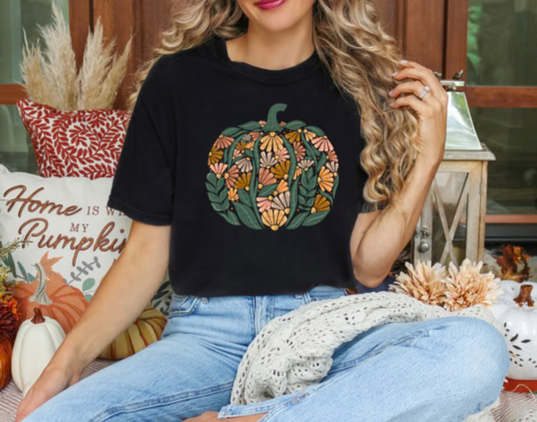 floral pumpkin tee