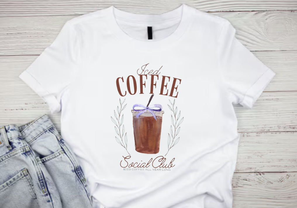 iced coffee social club tee