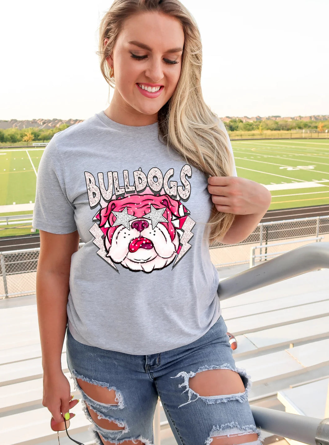 pink bulldogs tee