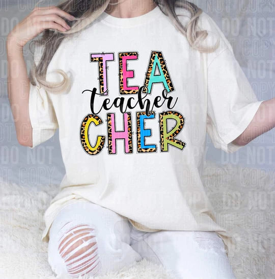 Leopard teacher tee