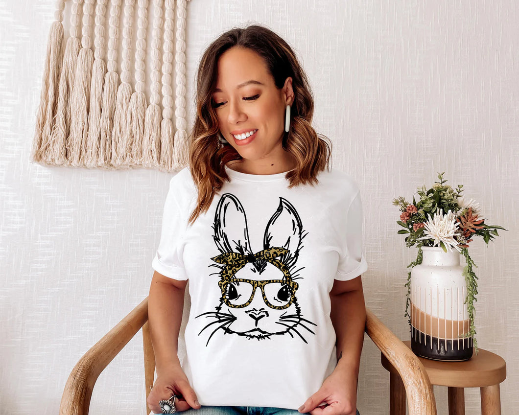 Bunny with glasses tee