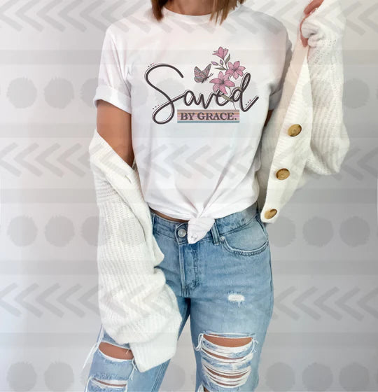 Saved by grace tee