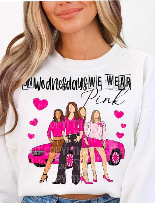 On Wednesdays we wear pink sweatshirt