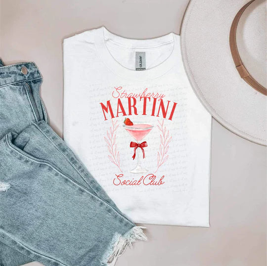 Strawberry martini social club tee