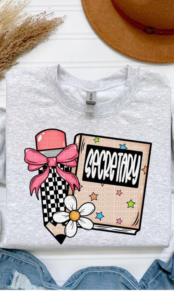 secretary notebook tee