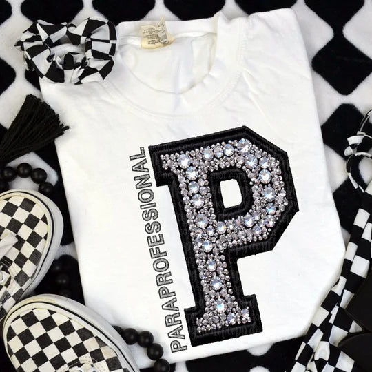 Rhinestone paraprofessional tee