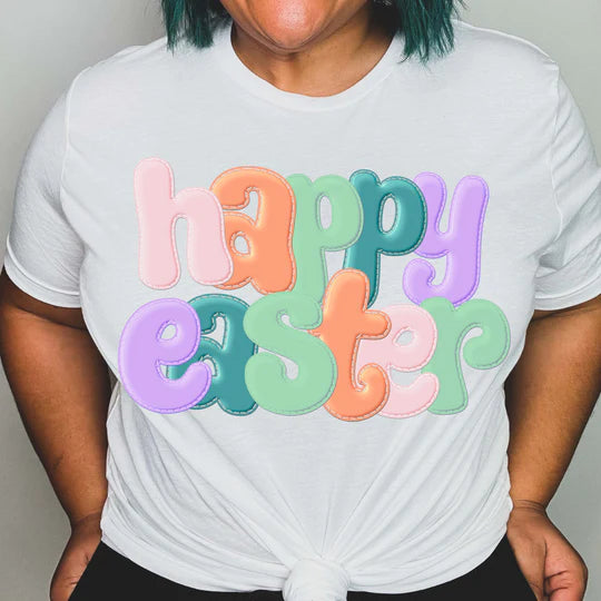 Happy Easter colorful tee