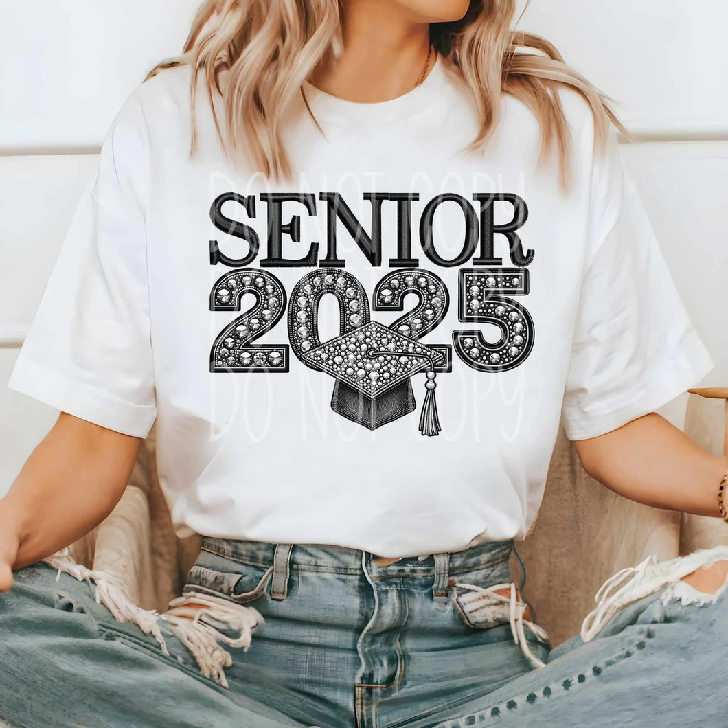 Rhinestone senior 2025 tee