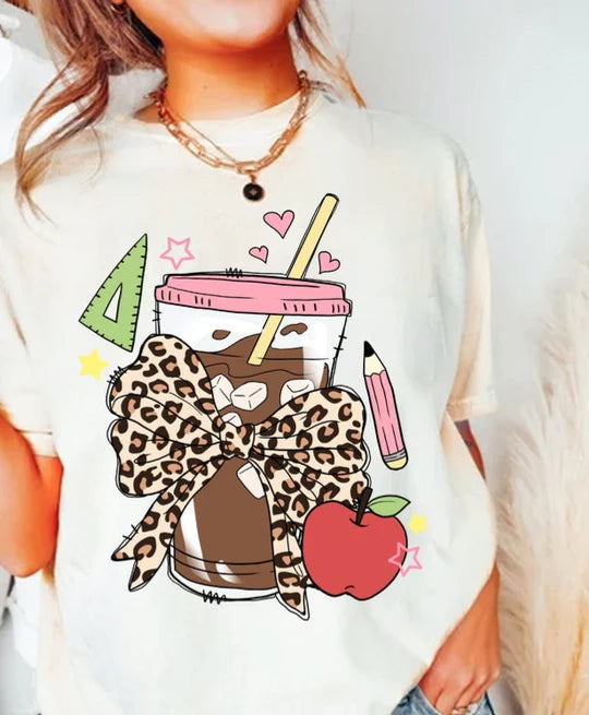 Iced coffee teacher tee