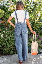 Load image into Gallery viewer, Pleated Wide Leg Retro Pocketed Denim Overalls
