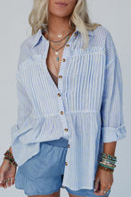 Load image into Gallery viewer, Striped Buttoned up Long Sleeve Shirt
