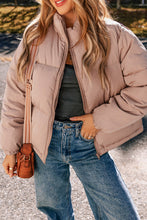 Load image into Gallery viewer, Zipper Quilted Puffer Jacket
