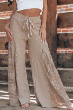 Load image into Gallery viewer, Boho Lace Patchwork Wide Leg High Waist Pants
