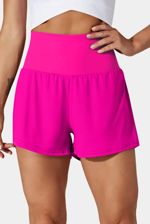 Pocketed Wide Waistband Shorts