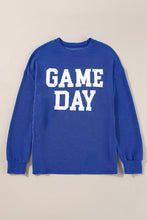 Load image into Gallery viewer, Corded GAME DAY Graphic Long Sleeve Crewneck Top
