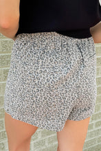 Load image into Gallery viewer, Leopard Print Wrap Front Denim Shorts
