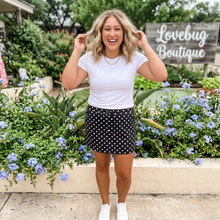 Load image into Gallery viewer, Polka Dot Drawstring Casual Mini Skort
