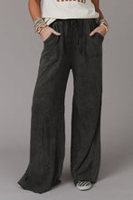 Load image into Gallery viewer, Mineral Washed Drawstring Retro Wide Leg Pants
