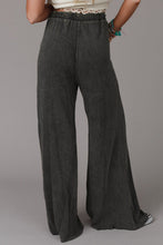 Load image into Gallery viewer, Mineral Washed Drawstring Retro Wide Leg Pants
