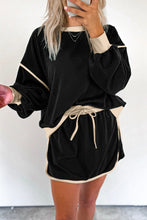 Load image into Gallery viewer, Contrast Loose Pullover and Skirt Set
