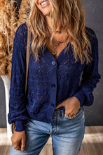 Load image into Gallery viewer, Lightweight Buttoned Front Crochet Cardigan
