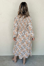 Load image into Gallery viewer, Maple Grove Floral Smocked Puff Sleeve Long Dress
