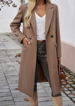Load image into Gallery viewer, Single Breasted Lapel Collar Flap Pocketed Overcoat
