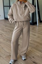 Load image into Gallery viewer, Half Zip Thumbhole Sleeve Hoodie Active Pants 2pcs Outfit
