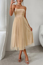 Load image into Gallery viewer, Starry Strapless Mesh Tulle High Waist Evening Dress
