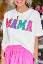 Load image into Gallery viewer, MAMA Chenille Patched Crew Neck T Shirt
