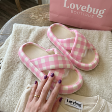 Load image into Gallery viewer, Pink plaid sandals
