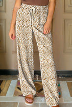 Load image into Gallery viewer, Leopard Drawstring Elastic Waistband Loose Pants
