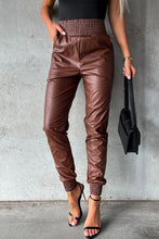 Load image into Gallery viewer, High-Waist Leather Skinny Pants
