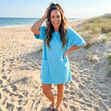 Load image into Gallery viewer, Drop Shoulder Loose Casual T Shirt Mini Dress
